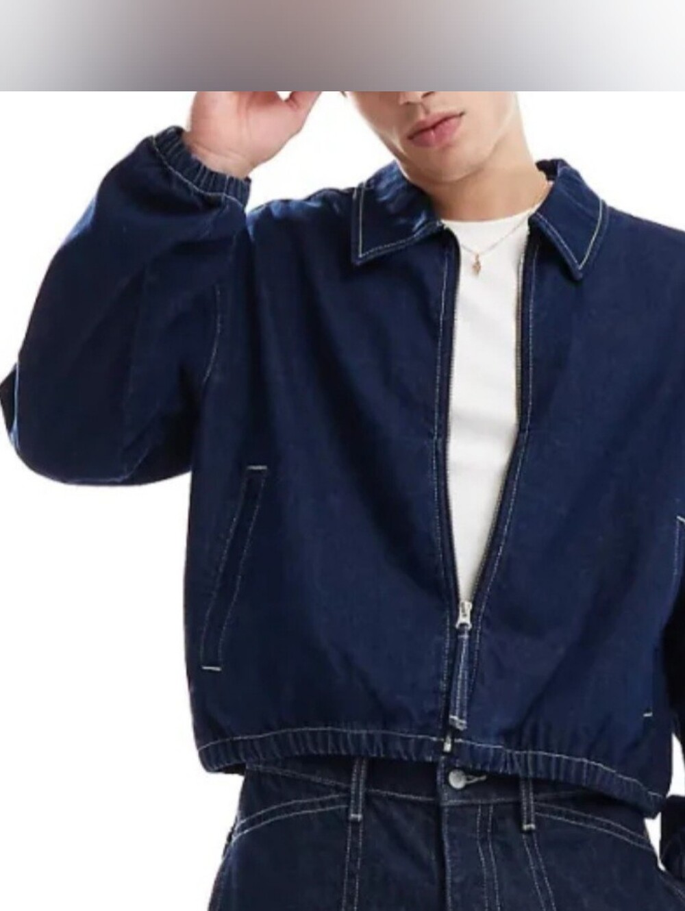 ASOS DESIGN Cropped Denim Jacket - Picture 6 of 6